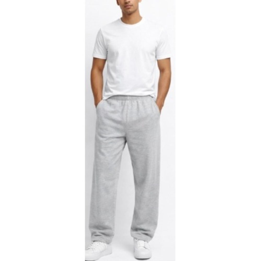 Hours Men's Gray Oversized Wide Leg Cotton Baggy Sweatpants‎ Size S NWT